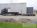 901878 VOLUMECOMBINATIE vrachtwagenopbouw en wipkar tandemas aanhangwagen